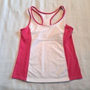 Old Navy women's size XL pink & white racerback tank top
